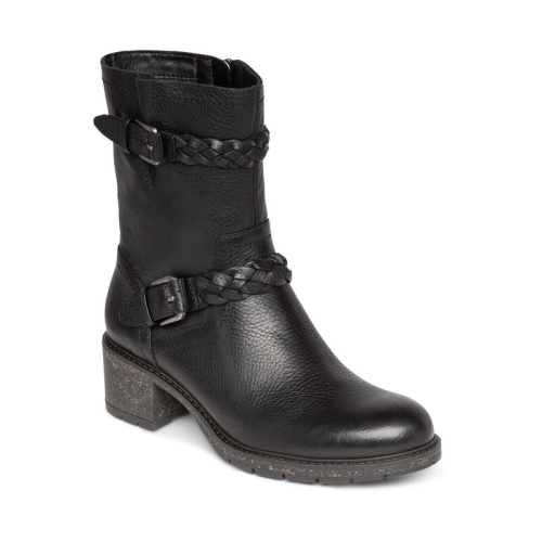 Black Aetrex Nora Arch Support Weatherproof Women's Boots | OFQLU-3079