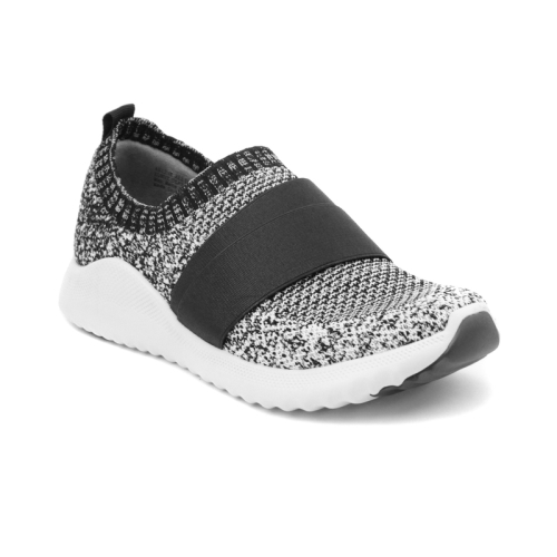 Black Heather Aetrex Allie Arch Support Women's Sneakers | YROZA-7615