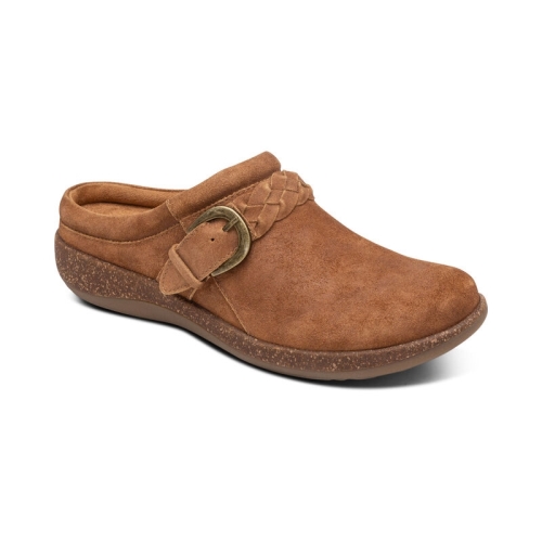 Camel Aetrex Libby Comfort Women's Clogs | PXYNG-9846