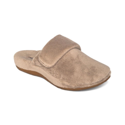 Coffee Aetrex Mandy Closed Toe Women's Slippers | YWZRQ-8312