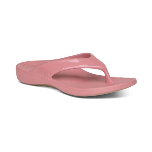 Glossy Rose Aetrex Maui Orthotic Flips Women's Flip Flops | LGVFX-5397