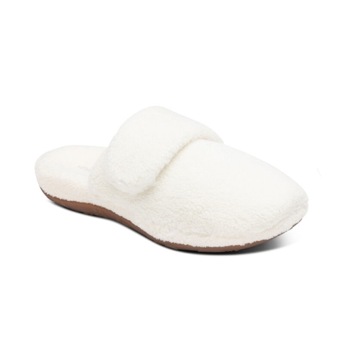 Ivory Aetrex Mandy Closed Toe Women's Slippers | TIVYU-1305