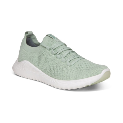 Mint Aetrex Carly Arch Support Women's Sneakers | YZFHP-9718