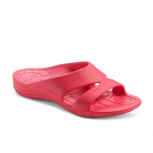 Watermelon Aetrex Bali Orthotic Slides Women's Flip Flops | CKDAH-5217